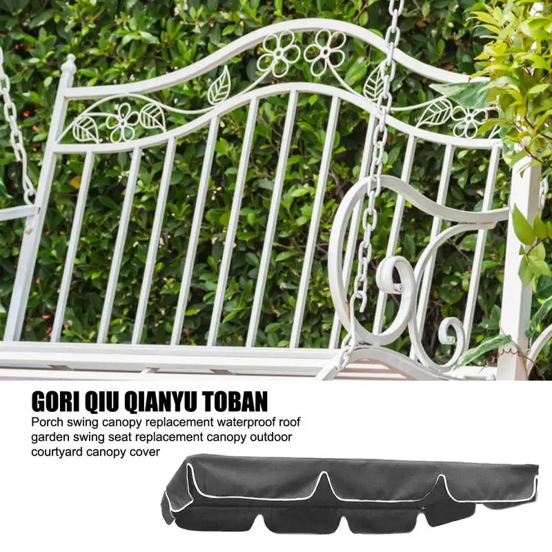 Swings Garden Courtyard Outdoor Swing Chair Hammock Canopy Summer Waterproof Roof Canopy Replacement Swing Chair Awning Swing Cover