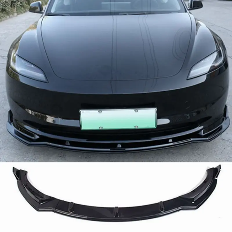 Auto Exterior Parts Front Lip Bumper Chin Diffuser for Tesla Model Y-Model 3 2017- Highland Accessories Body Kit Front Spoiler