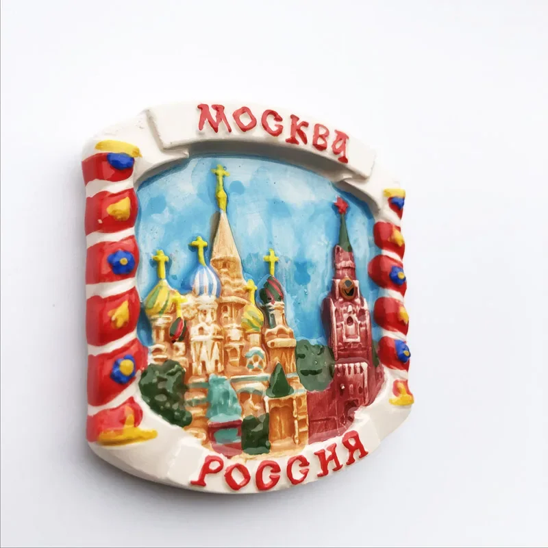 Russia Travelling Fridge Magnets Moscow Tourist Souvenirs Fridge Stickers Home Decor Wedding Gifts Magnetic Stickers Kids' Toys magnetic fridge magnets magnetic sticker magnetic fridge stickers refrigerator decor