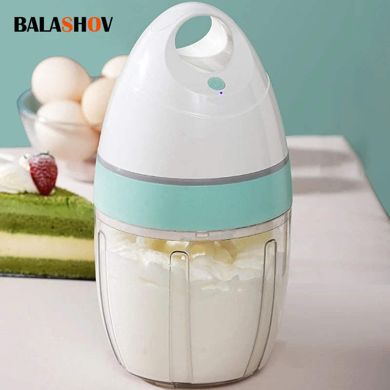Electric Milk Whisk Frother Automatic USB Rechargeable Food Blender