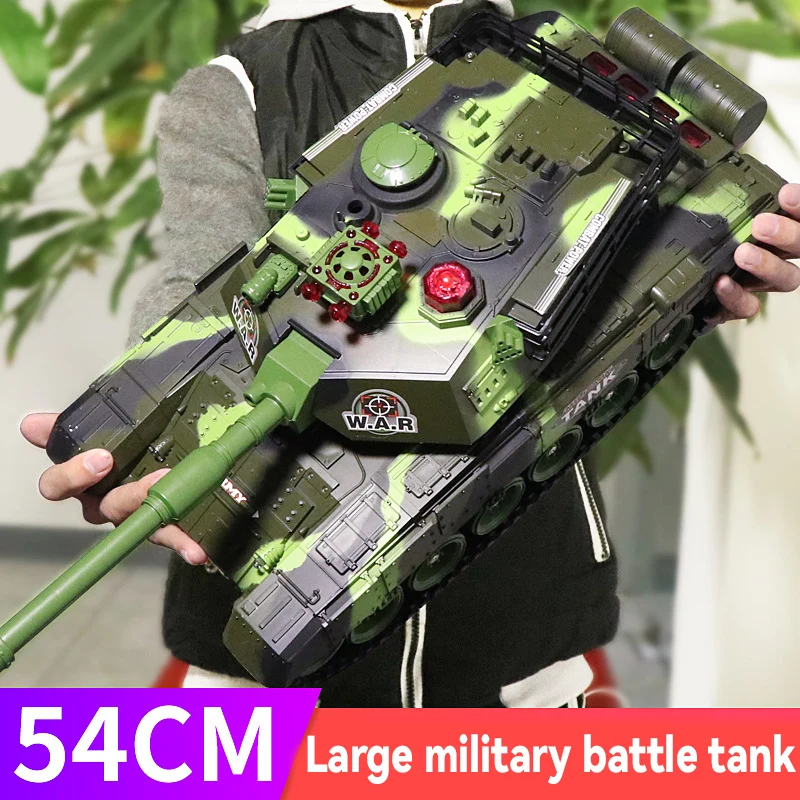 

54Cm Rc Tank Remote Control War Tank Large Military Models Light Sound Radio Controlled Toys for Boys Children Toy Gift