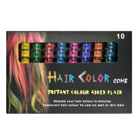Hair Dyeing Comb Mini Portable Environmentally Friendly Hair Dyeing Comb Colorful Temporary Comb