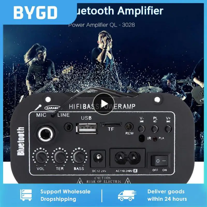 

Universal bluetooth Car Stereo Audio Digital Amplifier HiFi Bass Power AMP MP3 USB TF MIC Remote Control