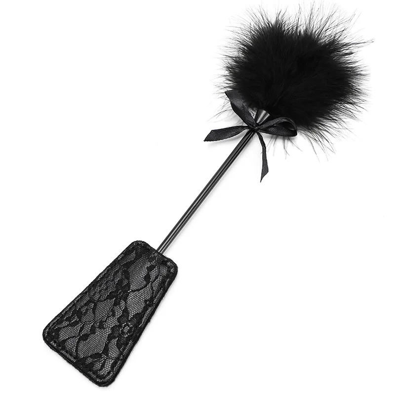 36cm Feather Whip,Horse Whip,Costumes Performance Props,PU Leather Slap Paddle