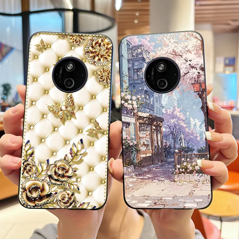 Black Cat Basket Pattern Anti-Scratch Soft Black Phone Case