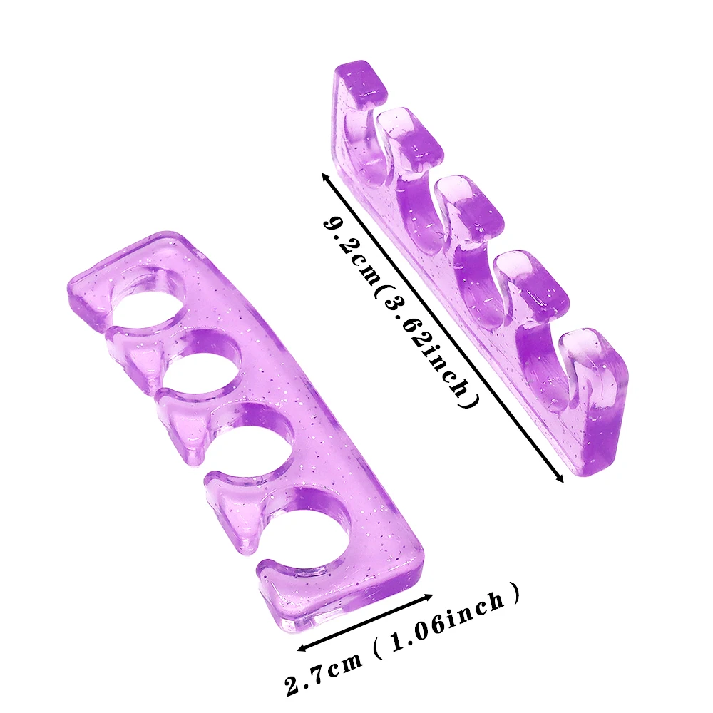 2pcs (1pair)Soft Silicone Finger Toe Separator Flexible Finger Toe Spacer Separation Straighteners Nail Pedicure Tools toe separators toe spreader finger toe separator