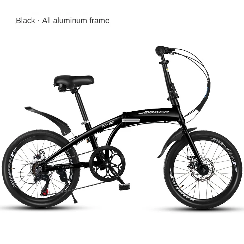 Vélo Pliant Adulte 20 Pouces - 6 Vitesses - Cadre Acier - Léger - Pliable Pour Ville - Neuf à Monter