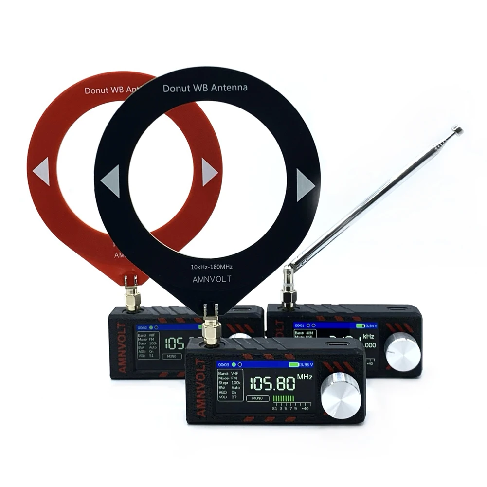 SI4732 0.5-108mhz 미니 포켓 라디오 1.9인치 IPS 스크린 휴대용 라디오 안테나 포함 모든 밴드 라디오 수신기