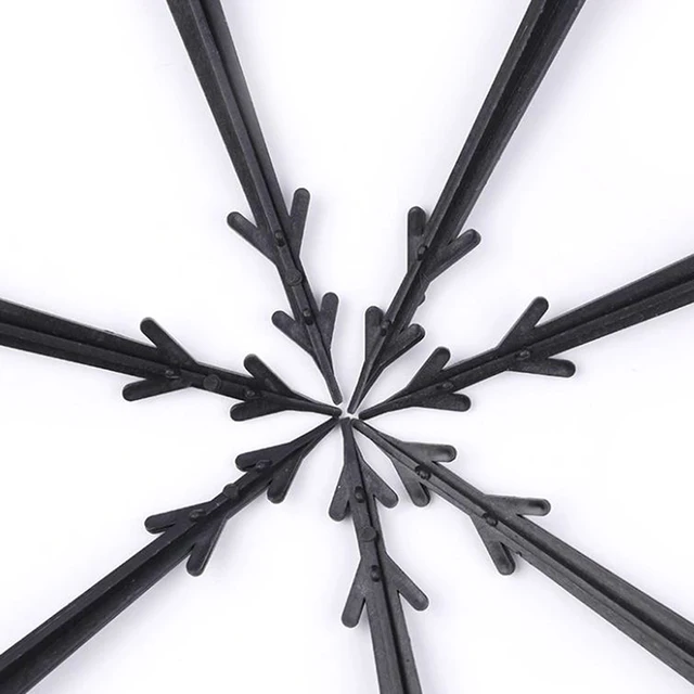 50Db/Tétel Őrölt Körömfóliák Rögzített Kerti Csapok Fekete Műanyag Pp Kültéri Talajtakaró Árnyékolás Újrahasznosítható Kertészeti Szerszámok 11 Cm - Image 6