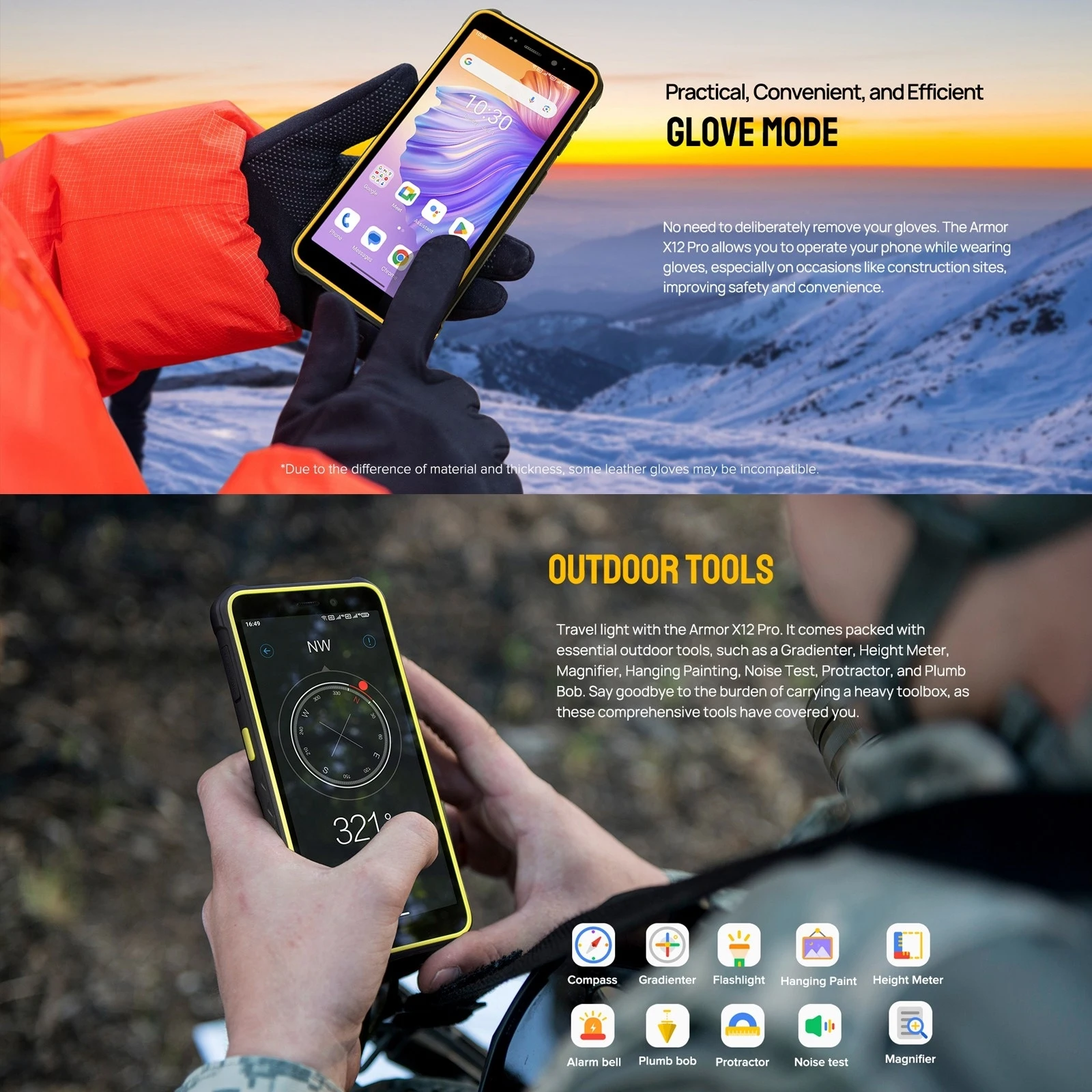 Ulefone Armor X12 Pro 4GB+64GB IP68/IP69K Rugged 5.45 inch Android 13 MTK Helio G36 10W Fast Charge NFC Cellphon