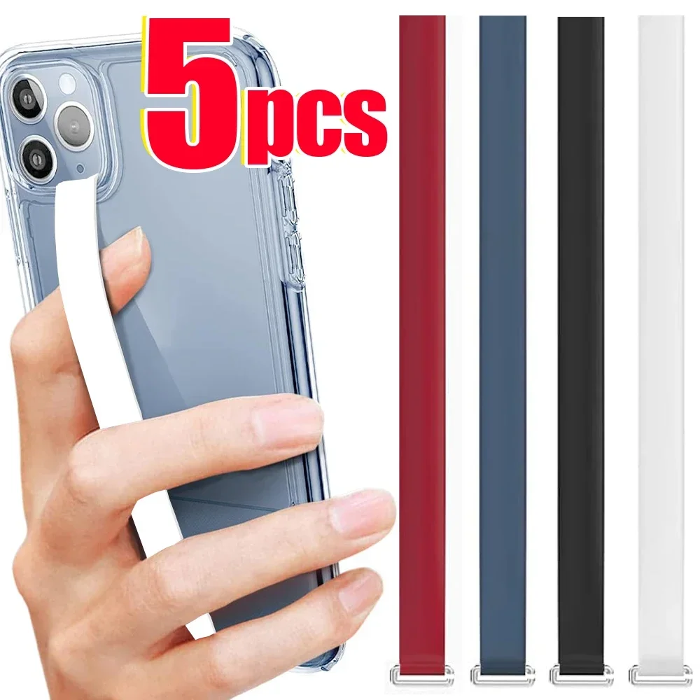 Soft Silicone Elastic Phone Strap with Wristband Finger Ring Grip Holder
