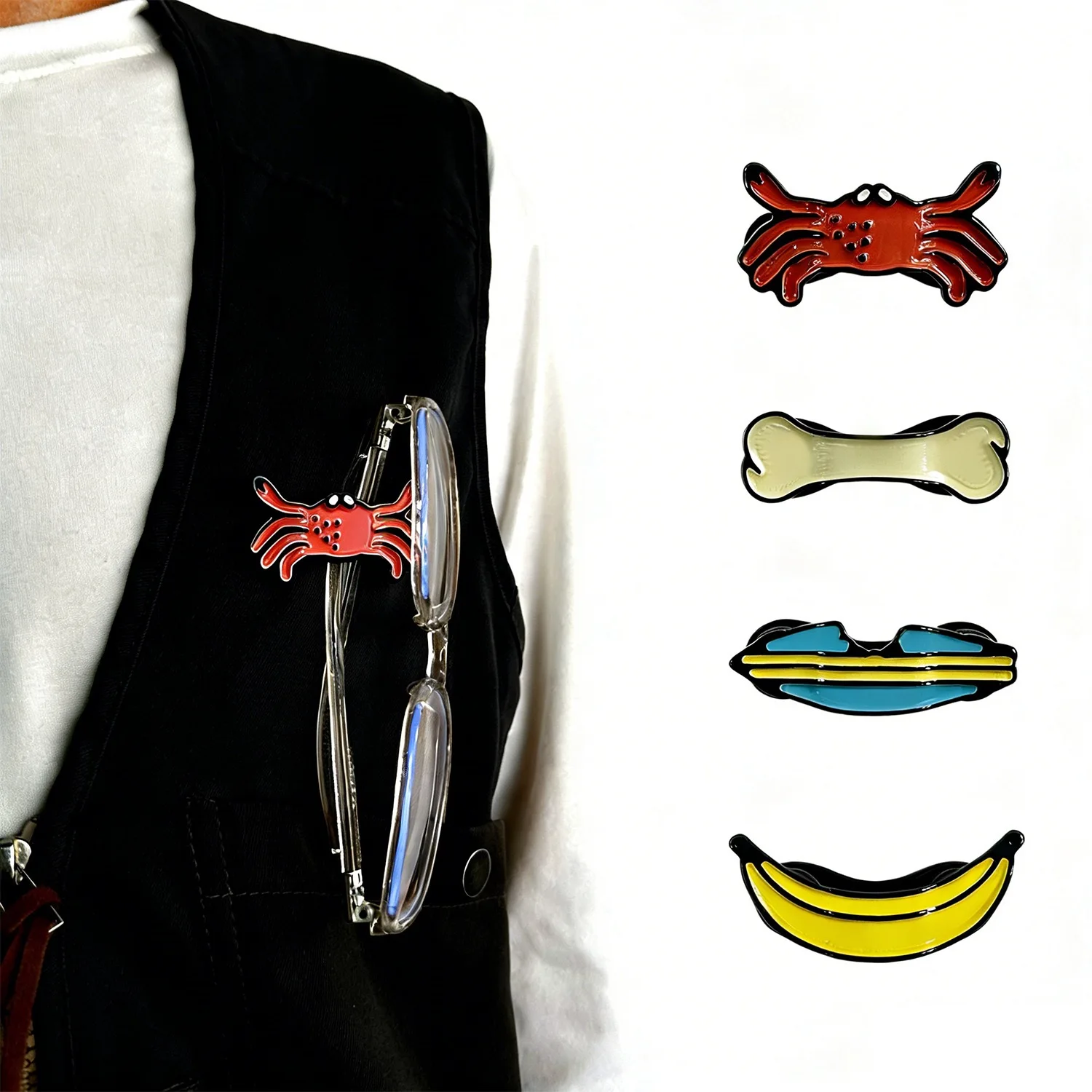 Magnetic Acetate Brooch with Artistic Paint Dots
