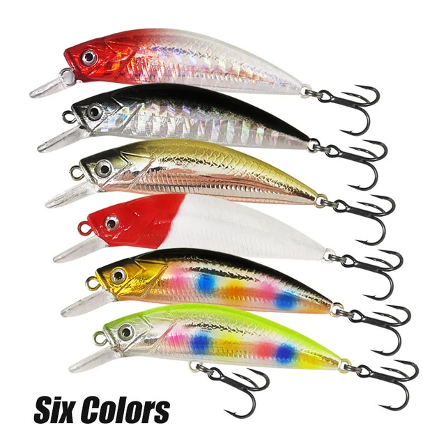 1 Pcs 6cm/6g Sinking Minnow Lure Long Casting Wobbler Fishing Trout Pesca  Hard Plastic Lures Fishing Tackle Accessories