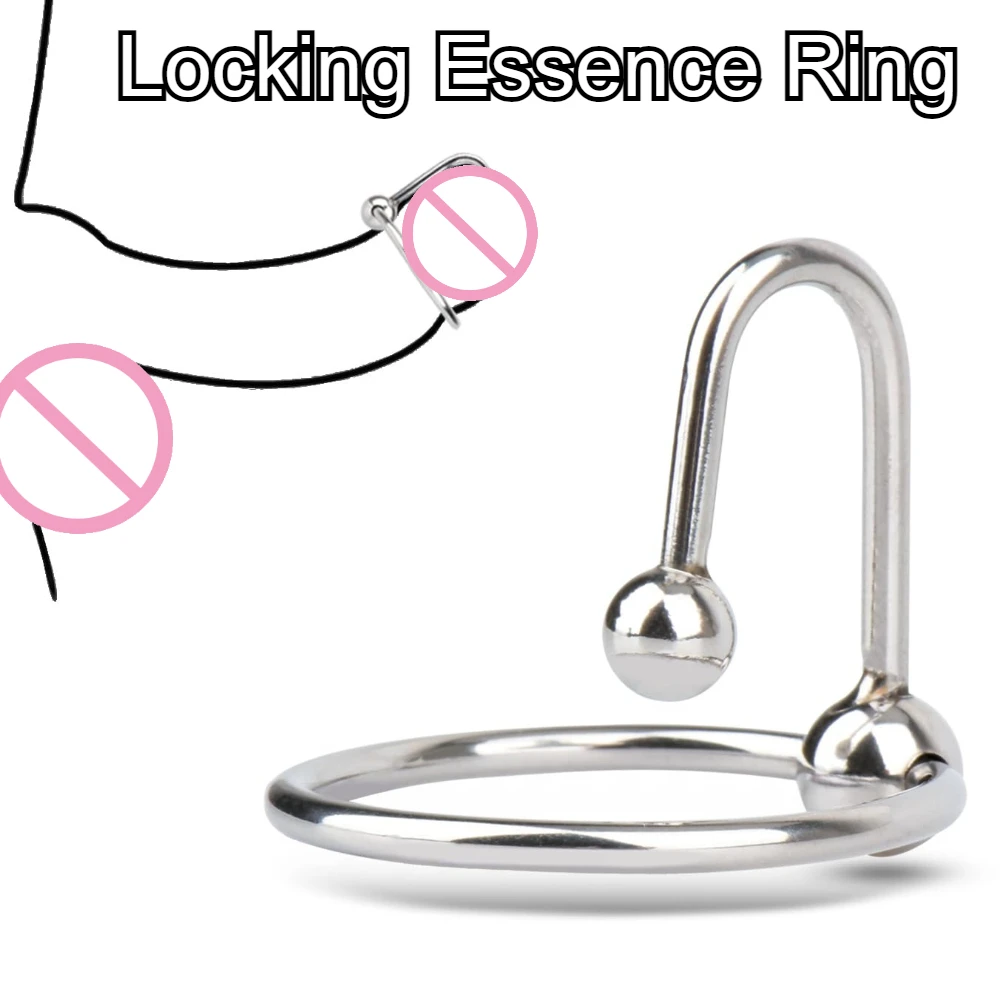 Edelstahl Penis Locking Ring Erwachsene Sex Produkte Sichere Harnröhren Einfügen Männliche Spermien-locking Verzögerung Sex Spielzeug Männer Masturbation
