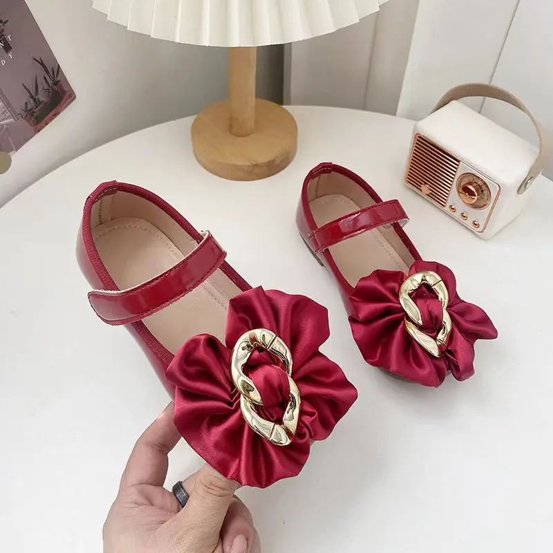 Girls Princess Sandals with Glitter Bow for Summer