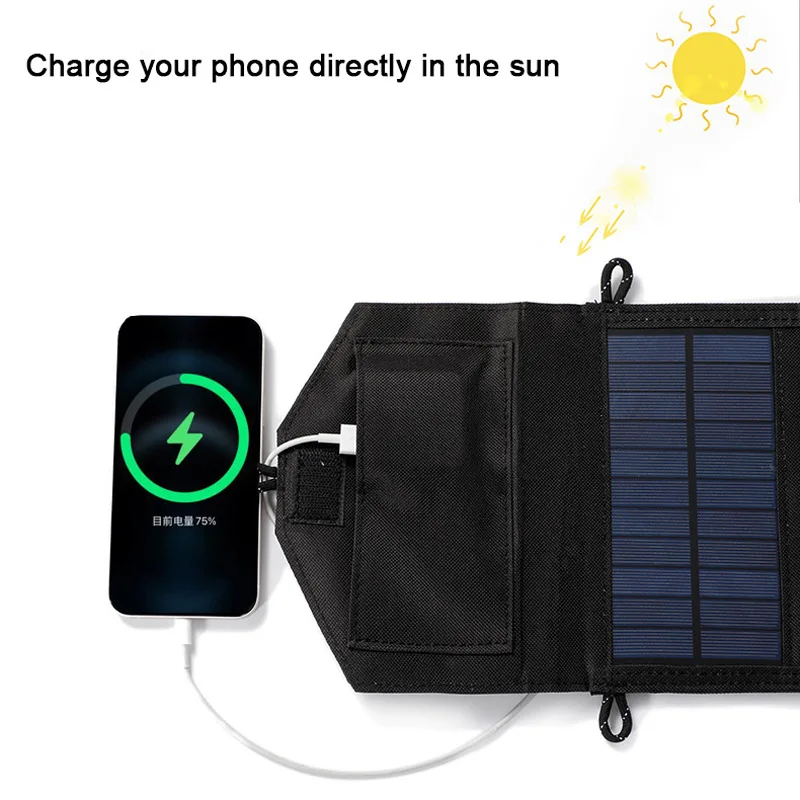 500W Portable Polysilicon Solar Panel Charger USB 5V DC Foldable For Phone Charge Power Bank Hiking Camping portable solar panel solar charger panels solar panels solar charger solar battery charger