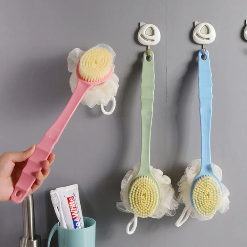 Spazzola da Bagno con Manico Lungo per Massaggio, Lavaggio Corpo, Scrub e Accessori Bagno - Spazzola per la Schiena - immagine 4