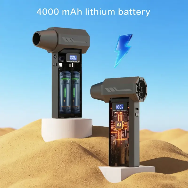 מפוח אוויר טורבו נטען 3 ב-1 — מפזר אבק, מנפח ושואב 💨 - תמונה 5