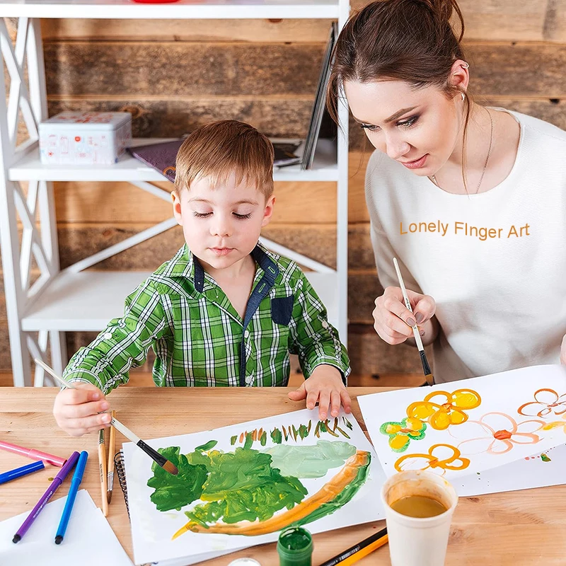 Set di pennelli per artisti BOMEIJIA, 12 pezzi, pennelli per acrilico, acquerello, olio, gouache - Regalo perfetto per gli artisti