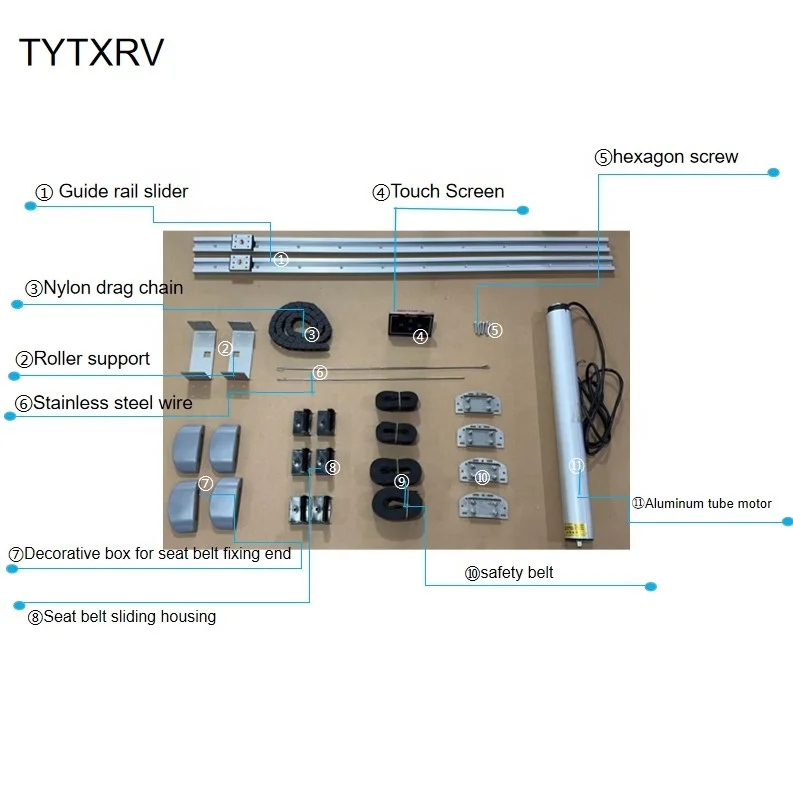 

TYTXRV High Quality RV Caravan Electric Lift bed Adjustable Intelligence Bed Motorhome Aluminum profile Lifting bed accessory