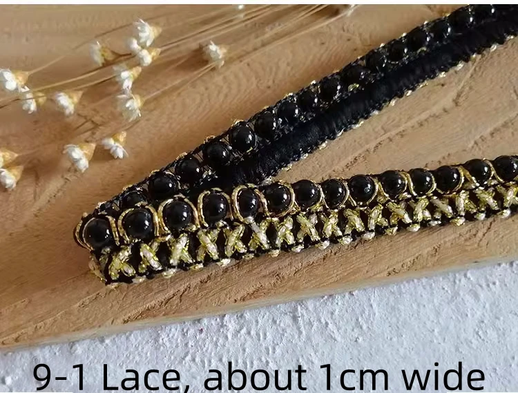 Description Picture 6 of item1 meter Pearl Lace Lace Accessories Handmade Diy Accessories Collar And Placket Clothing Bead Belt Handmade Webbing