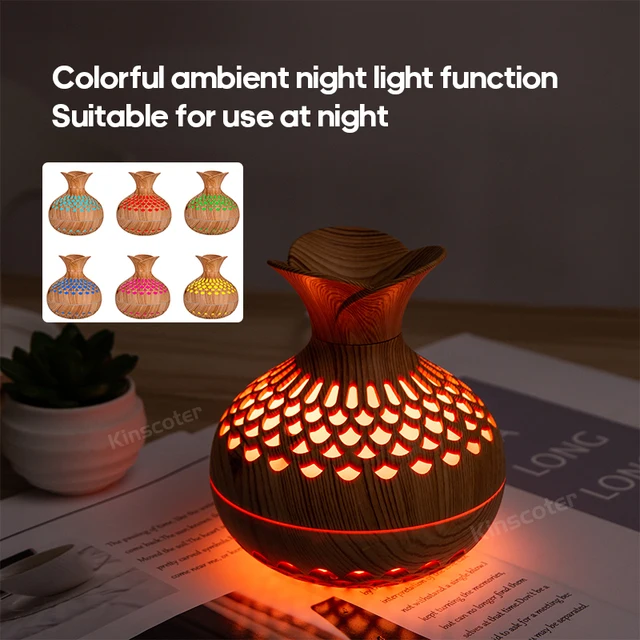 Wood Grain Humidifier 300ml USB Aroma Diffuser Atomizer USB Household Humidifier Hydrating Instrument Desktop Humidifier 3