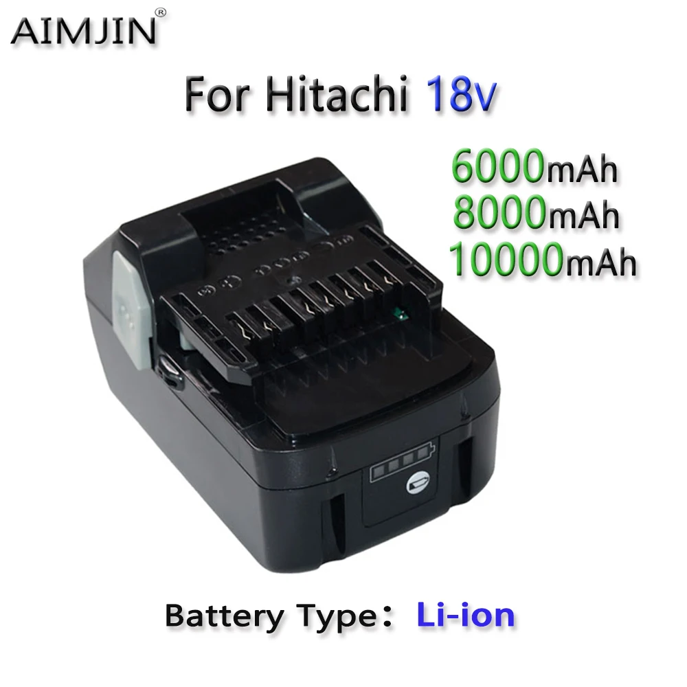 

18V 6000/8000/10000mAh Li-ion Battery for Hitachi/HiKOKI 18V Cordless Power Tools for BSL1850 BSL1860 BCL1815 EBM1830 BSL1840 33