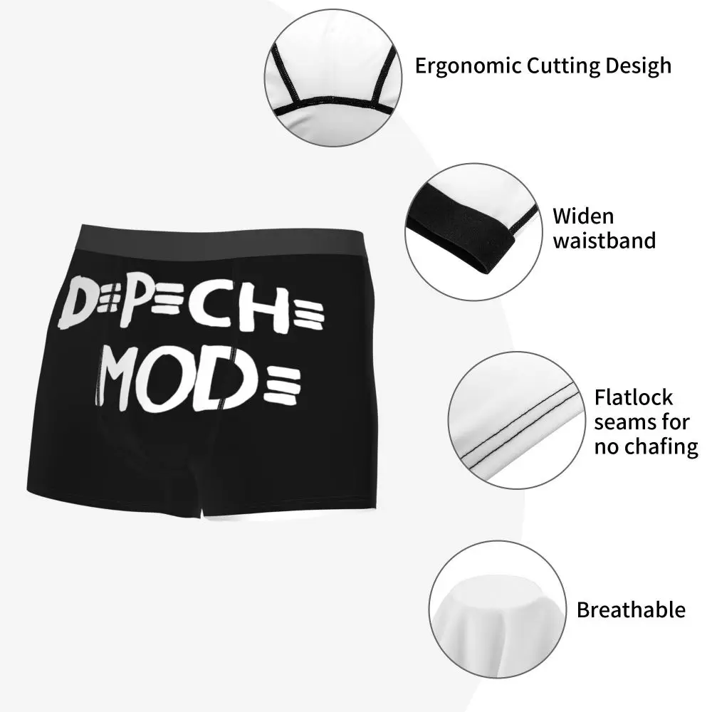 Custom Electronic Rock Depeche Cool Mode Boxers Shorts Men Briefs Underwear Cool Underpants