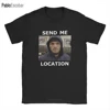 Khabib Nurmagomedov Send Me Location T Shirts Men's MMA 229 4XL 5XL 6XL Tops T-Shirts Round Neck  Cotton Tees