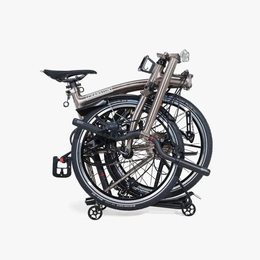 CRANSTON S20 Rahmenpistole aus Aluminiumlegierung, Grau, Y/S-Lenker, 9-Gang-20-Zoll-Retro-Pendler, leichtes dreifach faltbares Fahrrad 1