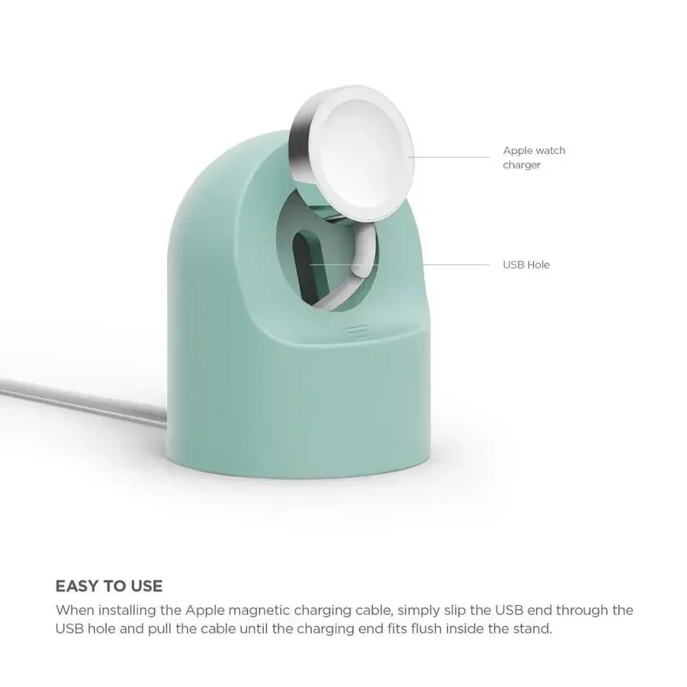 Charger Stand for Apple Watch Series 9 8 Ultra 7 6 5 SE 4 3 2 Charger Dock Station Silicone Bracket Iwatch Charging Cable Holder