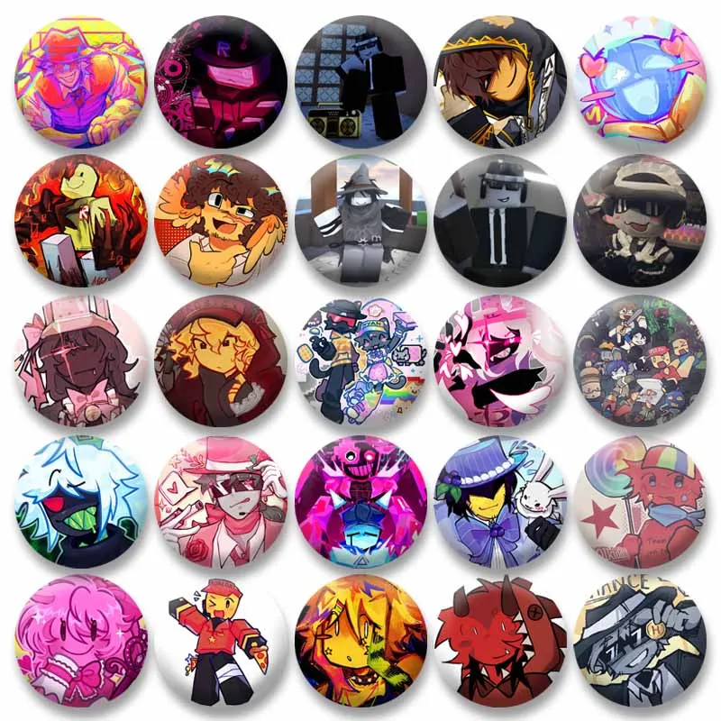 58mm Funny Forsaken Mafioso Round Brooch Clothes Bag Hat Jewelry Accessories Collar Decor Badge Cartoon Enamel Pins Gifts