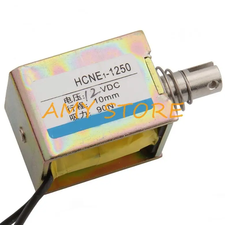 

12V 24V Pull Hold/Release 10mm Stroke 0.9Kg 90N Force Electromagnet Solenoid Actuator HCNE1-1250