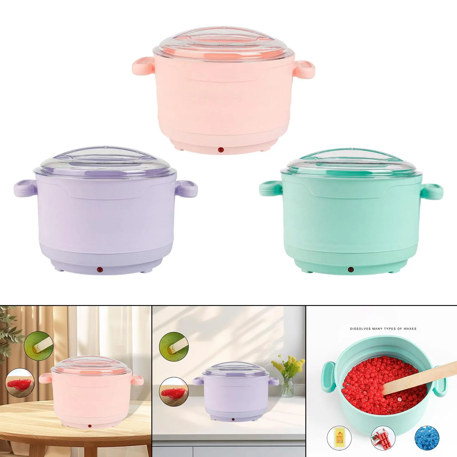Wax Heater for Hair Removal for Soft and Hard Wax Beads Compact Pot Portable Professional Body Face Feet Women Hands