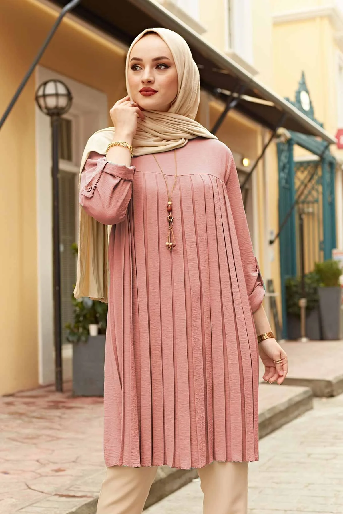 Hijab Outfit Tunic Dress Muslimah Hijab Fashion Hijab Shirt Dress