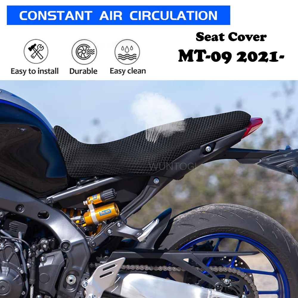 For YAMAHA MT09 MT 09 2021 3D Breathable Seat Cover MT09 Insulation