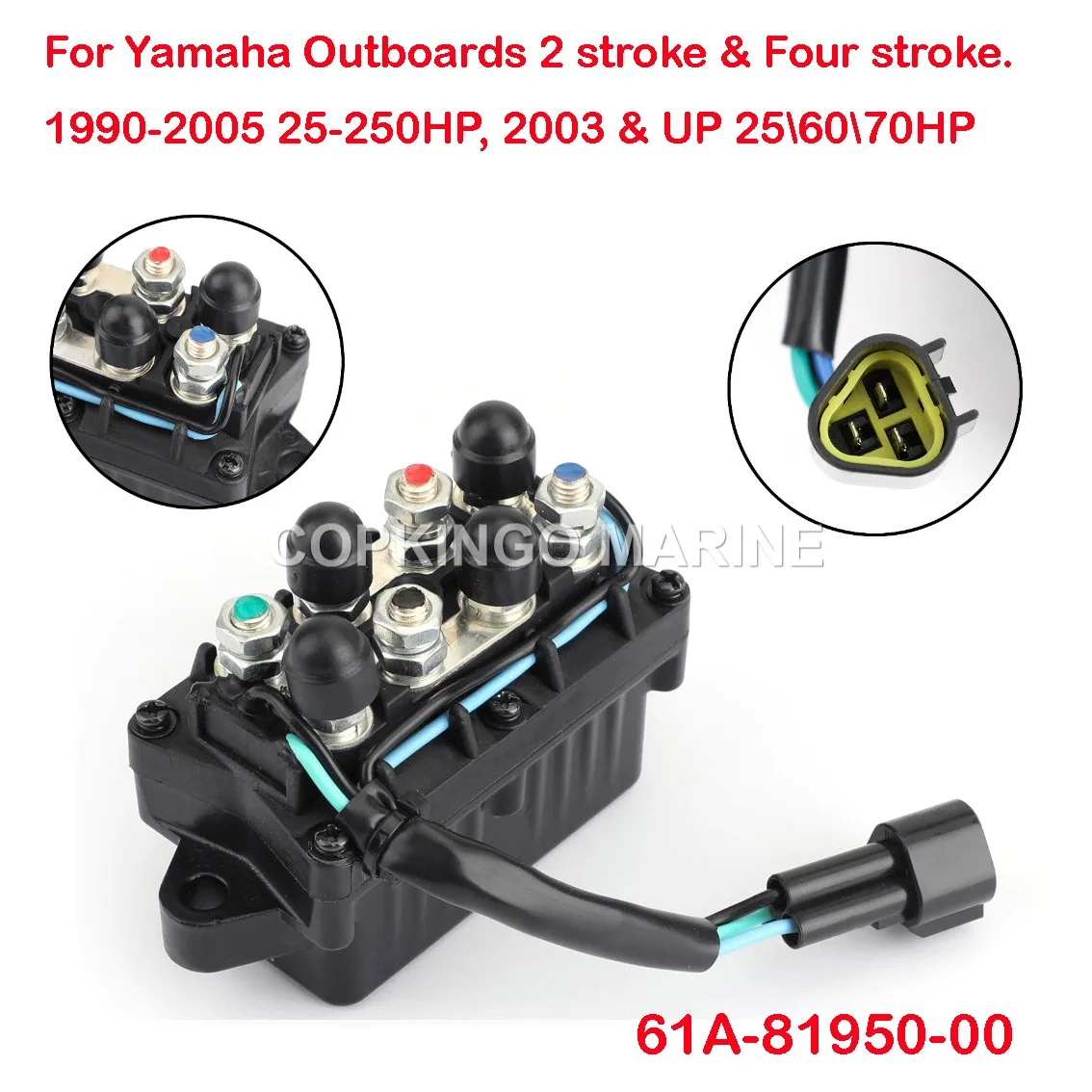 Relè Trim Per Barca Adatto Per Motore Fuoribordo Yamaha 30-90Hp Solenoide 6H1-81950-00