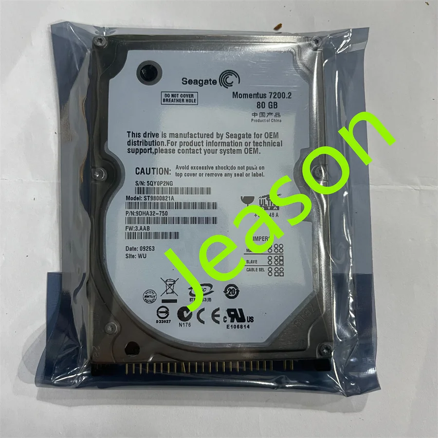 

For Seagate 80 GB 7200 RPM IDE PATA 2.5" ST9800821A Internal Hard Drive HDD