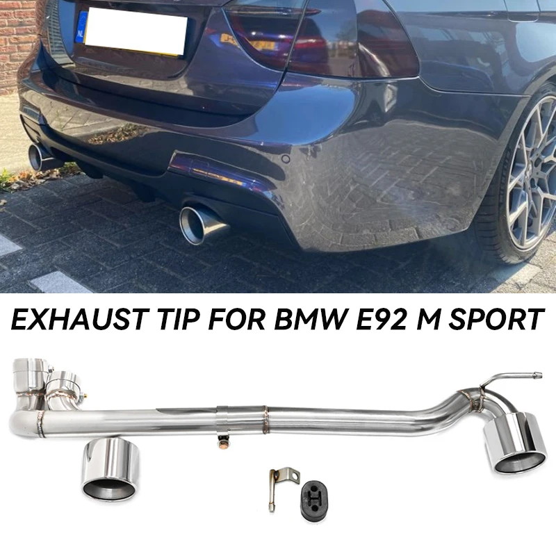 E92 BMW 3シリーズ　社外　ステン　マフラー ステンレス鋼排気管ダブルアウト車の排気先端 BMW E90 E92 318i