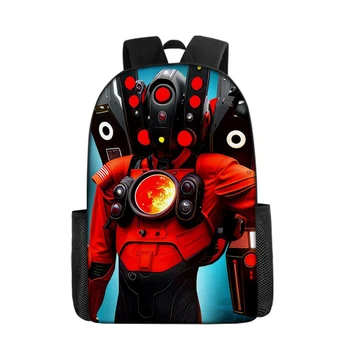 Skibidi Toilet Children's Backpack Boy Anime Travel Backpack Storage Bag Backpack Durable And Soft Mochila Children's Gift ﻿ 1