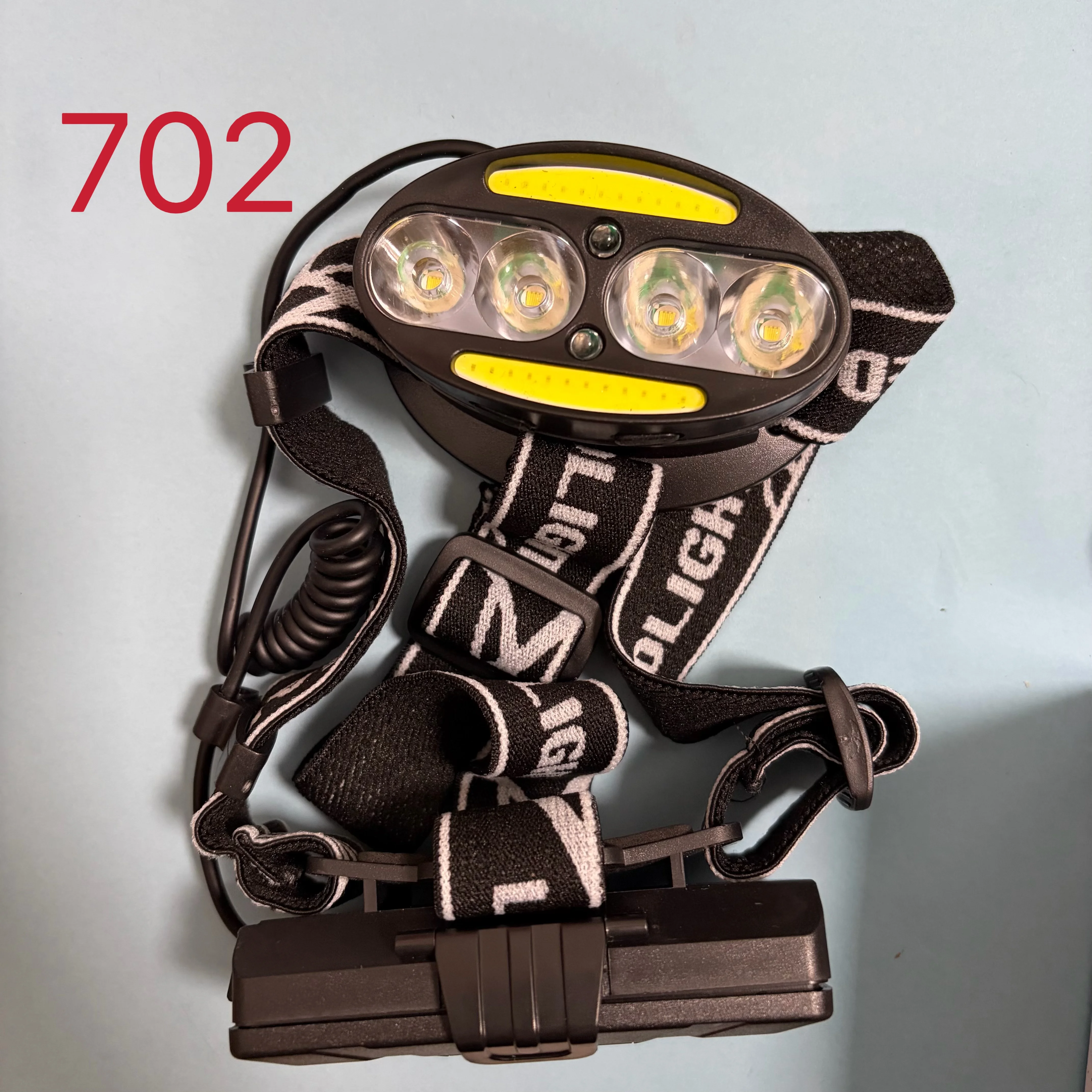 [클리어런스 세일] 초고휘도 LED 헤드램프 고출력 헤드라이트 USB 충전식 헤드 토치 (야외 낚시, 사냥, 캠핑용)