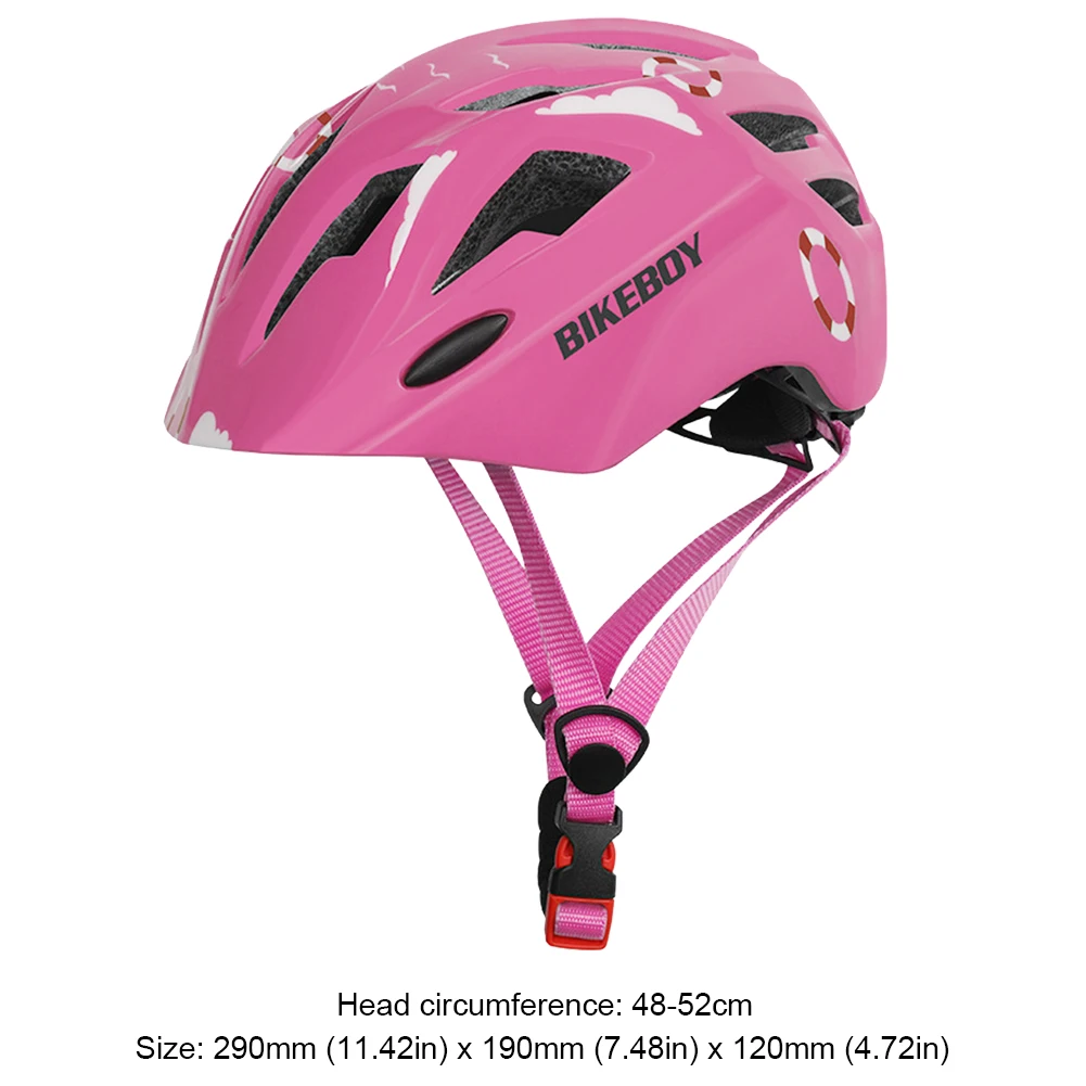 Capacete Bicicleta Infantil Kidzamo Cor Rosa Para Meninas 4 à 8 anos 48-52cm