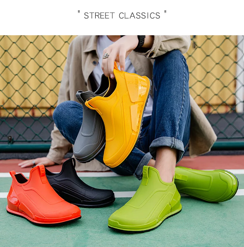 Description Picture 2 of itemFashion Fishing Wading Shoes Men Summer Outdoor Rain Water Trekking Hiking Sneakers Men's Anti Slip Fishing Rubber Shoes