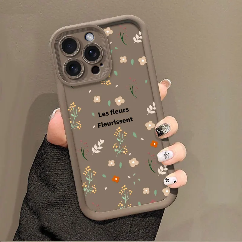 Floral Print Soft Silicone Shockproof Protective Phone Case