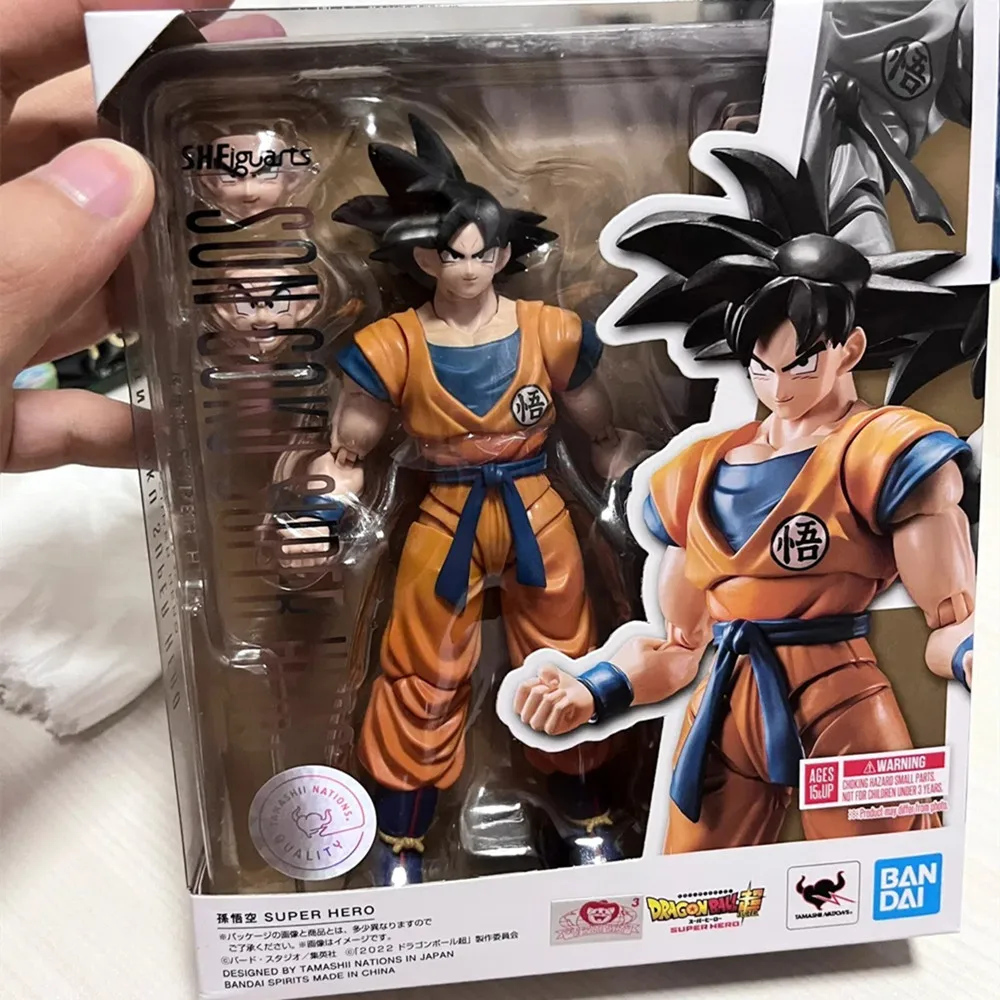 Originale Dragon Ball S.H. Figuards Goku Bandai Shf Super Hero Theatre Edition Action Figures Modello Ornamentsdall Action Toy Gift