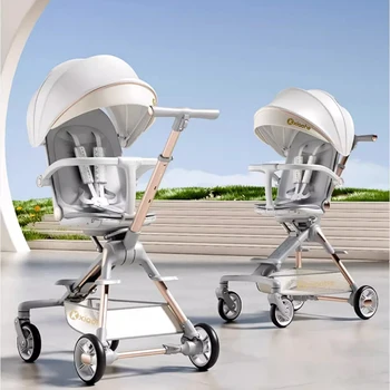 Foldable Lightweight Baby Stroller | Two-Way High Landscape with Six Shock Absorption