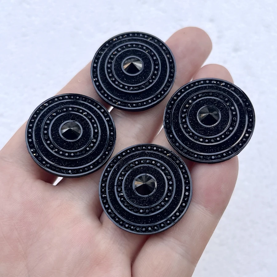 라운드 플라잉 쏘서 송진, AB 컬러, 매력적인 라인석, 웨딩 장 DIY 쥬얼리 귀걸이, 30mm, 10 개