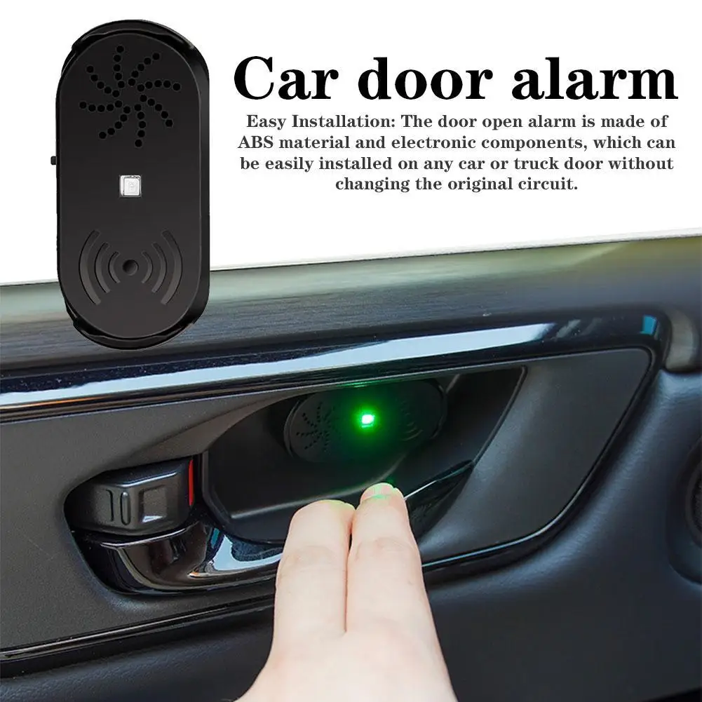 

Car Door Alarm LED Warning Light Flashing Anti-theft High Sensitivity Sensor Loud Volume Prompt Automotive Security Alarm System