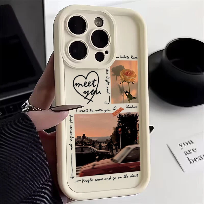 Daily Life Silhouette Silicone Phone Case For iPhone 17 16 15 Pro