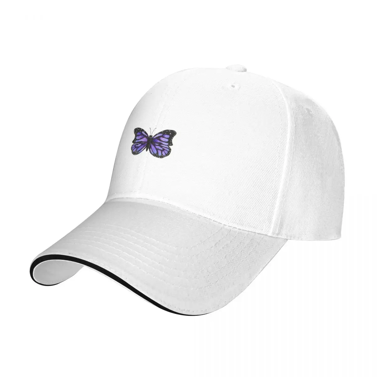 

Purple Monarch Butterfly Watercolor Baseball Cap Beach Bag Golf Hats Woman Men's